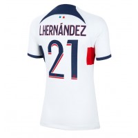 Paris Saint-Germain Lucas Hernandez #21 Bortatröja Kvinnor 2023-24 Korta ärmar